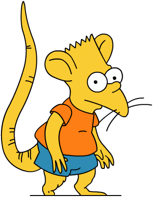 Simpson Personajes Bart Fotos Fotos De Lospersonajes - Bart As A Rat (312x400)