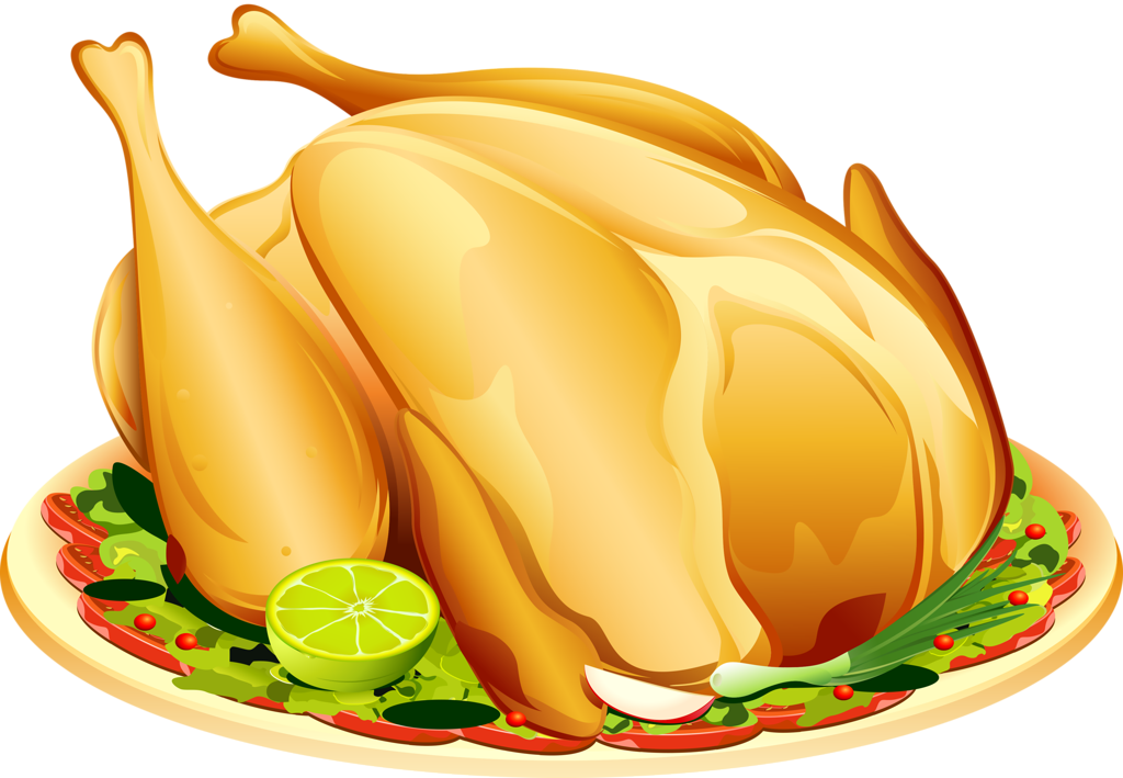 Creative Chicken Rice, Food, Breakfast, Lunch Png Image - Clip Art Roast Chicken (1024x709)