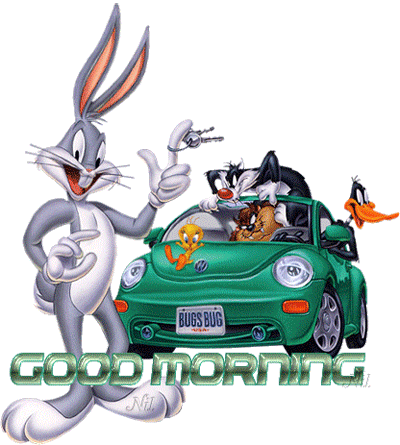 Good Morning At Animated Gifs Org - Good Morning Cartoon Gif - (400x445)  Png Clipart Download