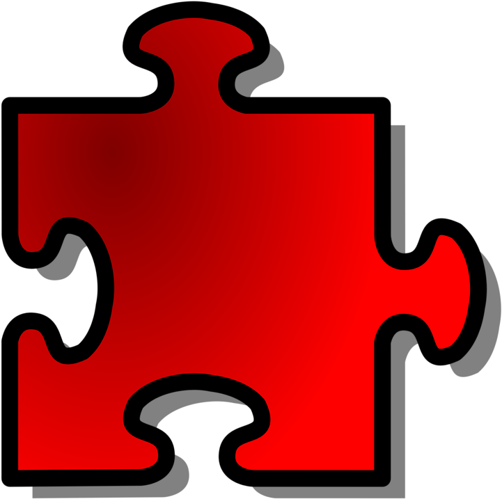 Free Vector Jigsaw Red 10 Clip Art - Jigsaw Piece Clip Art (800x800)