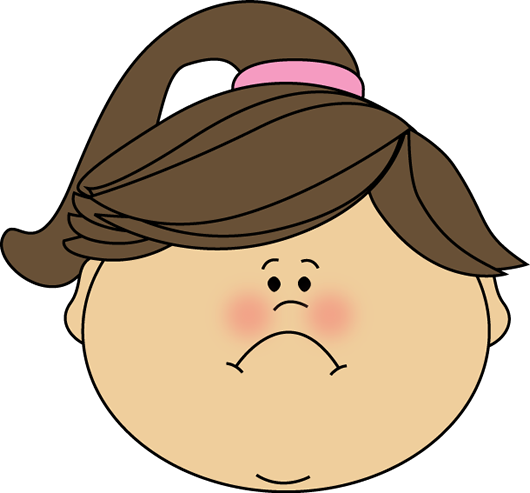 Sad Girl Face Clipart - Happy Girl Face Clip Art (530x493)