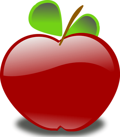 Apple Clipart Background - Transparent Background Clipart Apple (400x458)