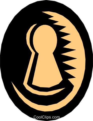 Keyhole Royalty Free Vector Clip Art Illustration - Keyhole Royalty Free Vector Clip Art Illustration (371x480)