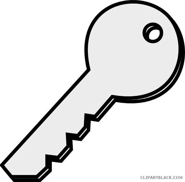 Silver Key Tools Free Black White Clipart Images Clipartblack - Black And White Keys (600x590)