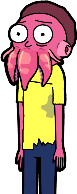 Squid Face Morty - Rick And Morty Hawaii (300x650)
