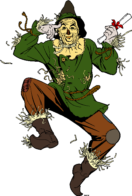 Wizard Of Oz Scarecrow Cartoon Clipart (452x655)