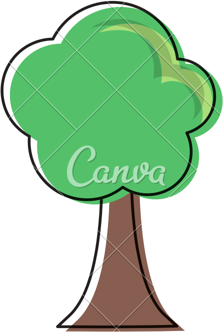 Tree Nature Symbol Cartoon - Illustration (800x800)