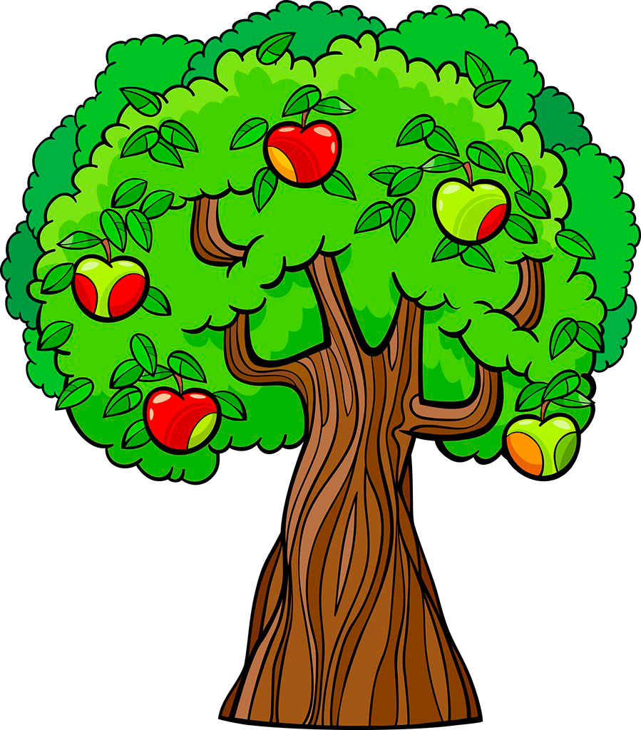 Cartoonist Stock Illustration Illustration - Tree With Fruits Cartoon (899x1024)