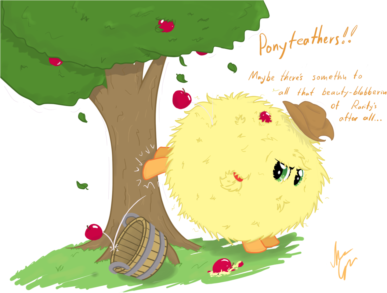 Apple, Applebucking, Applejack, Applejack Mid Tree - Mlp Base Good Vs Bad (1280x960)