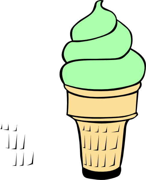 Clipart Of Cream, Ice And Serve - Ice Cream Cone Clip Art (486x600)