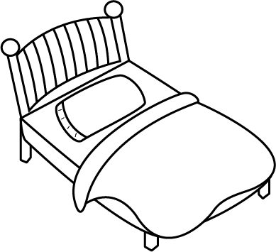 Bed Line Art - Chair (389x355)