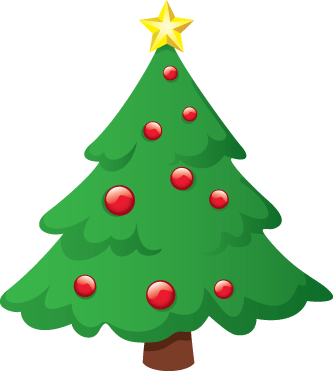 Xmas-tree - Simple Christmas Tree Clipart (333x371)