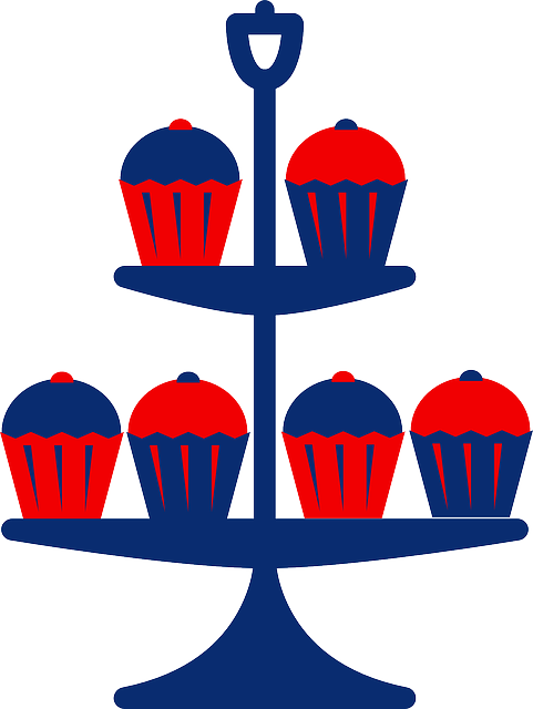 Stand Blue, Cake, Red, Stand - Blue Cake Stand Clipart (481x640)