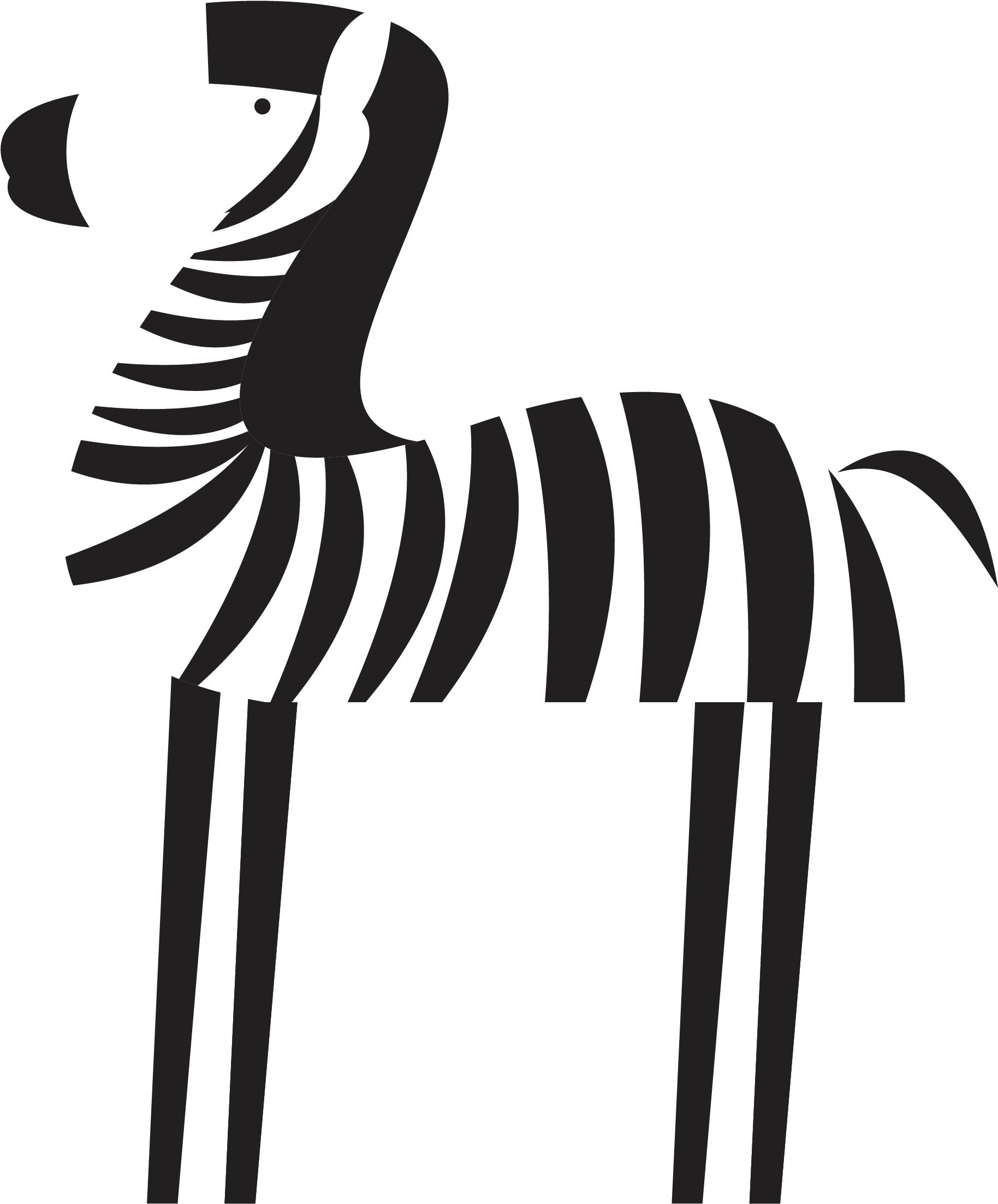 Zebra - Vector Zebra - Vector Graphics (1903x2204)