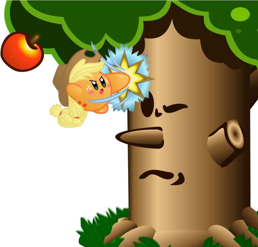 Applejack Kirby By Jrk08004 - Kirby Tree (900x830)