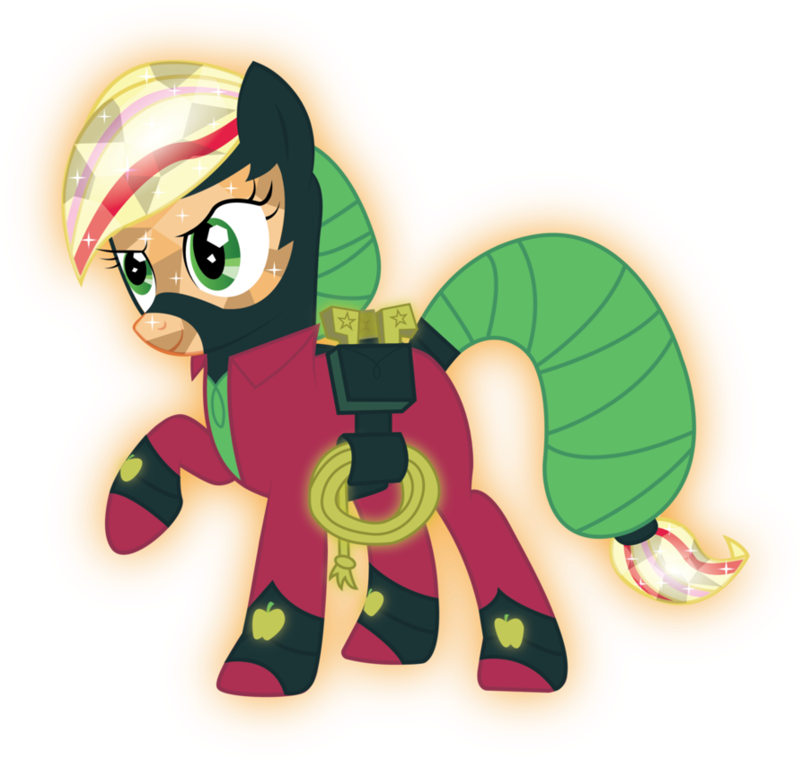 Rainbow Mistress Mare-velous Crystal By Infinitewarlock - Applejack Power Pony (921x867)