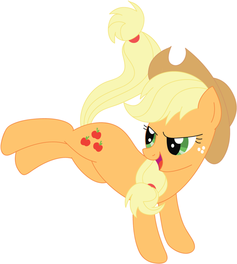 Kick By Daieny - Mlp Applejack Kick (850x940)