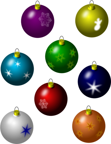 Selection Of Christmas Ornaments Vector Image - Christmas Decorations Vector Green (388x500)