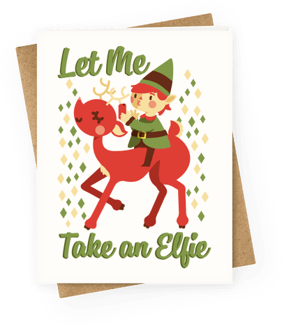 Let Me Take An Elfie Greeting Card - Towel (484x484)
