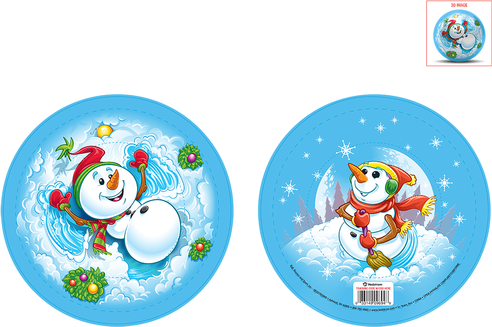 These Full-color Christmas Play Ball Illustrations - Cartoon (1000x674)
