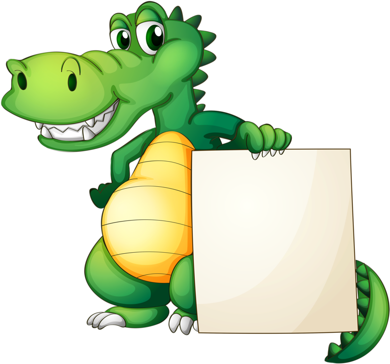 Stamps - Crocodile Page Border (800x755)