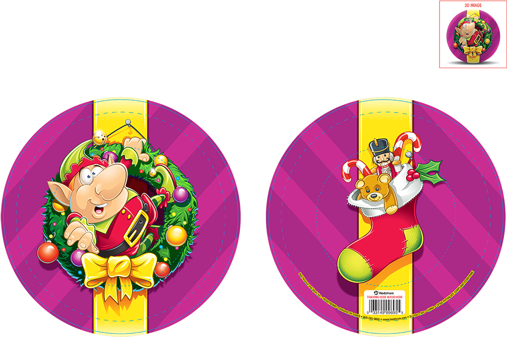 These Full-color Christmas Play Ball Illustrations - Circle (1000x674)