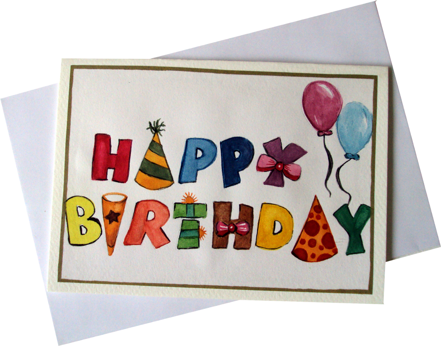 Happy Birthday Greeting Card For Kids - Craft (1600x1247)