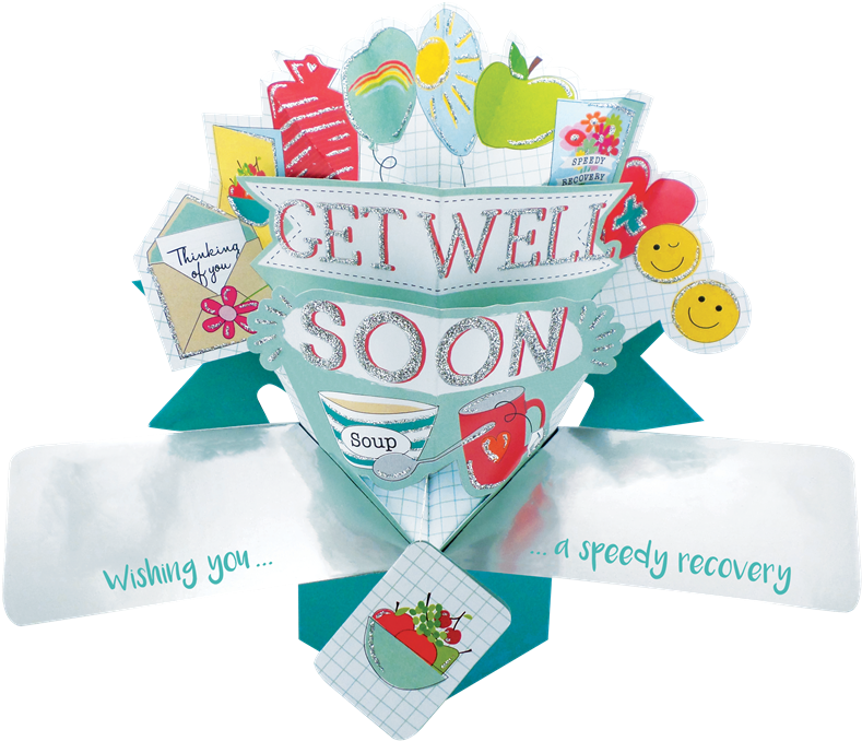 Get Well Soon Pop-up Greeting Card - Second Nature Pop Ups Get Well Soon Pop Up Card (1024x768)