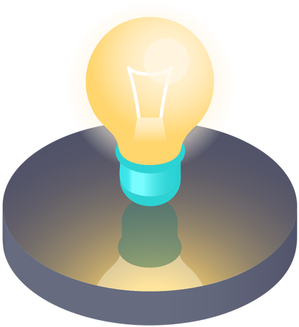 Isometric Light Bulb Icon Transparent Png - Bombilla (512x512)