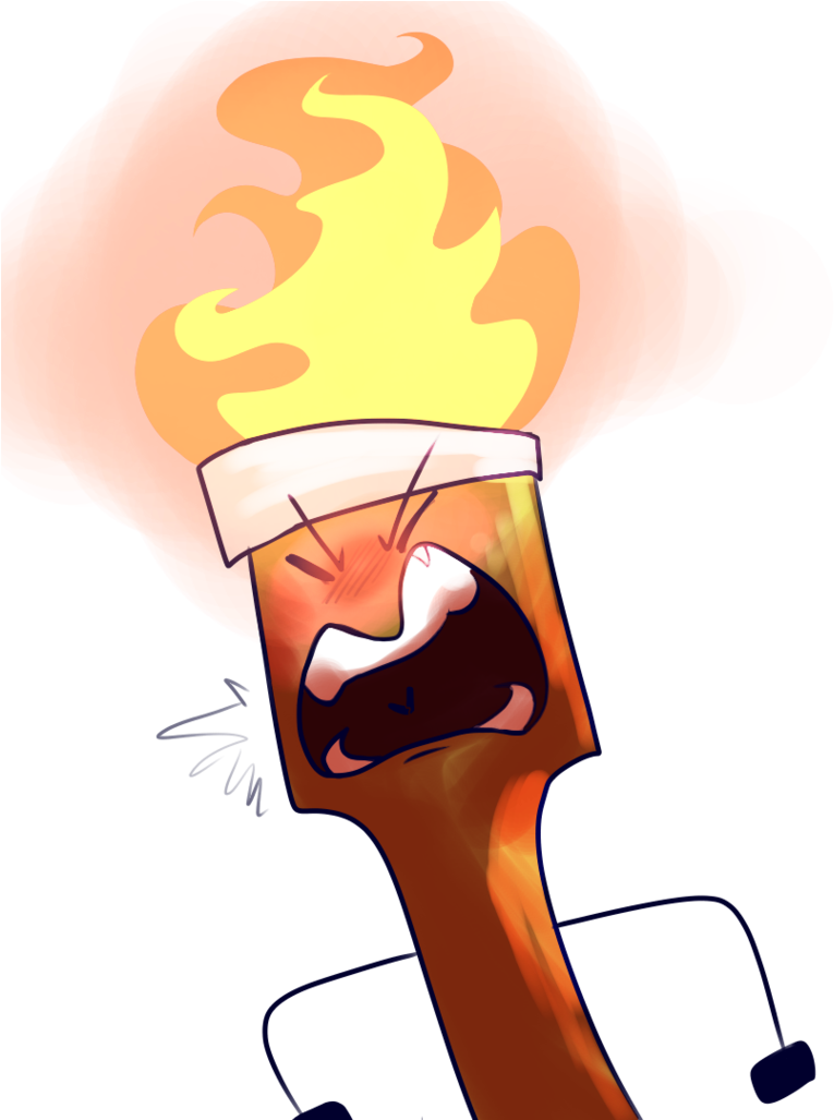 This Paintbrush's On Fire By Kittylover40 - Paintbrush Fire (779x1026)