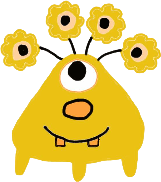 Monster Clipart Yellow Monster - Cartoon (720x960)