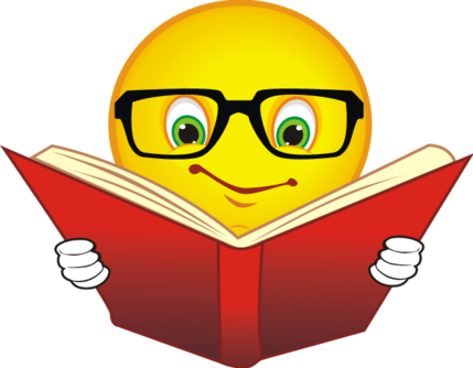 Some Advice That I Would Give To An Incoming 8th Grader - Smiley Face Reading A Book (429x334)
