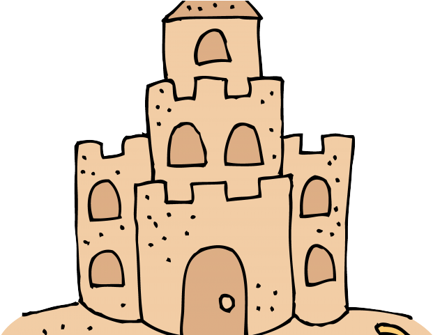 Sand Monster Clipart Sandcastle Clipart - Sand Castle Drawing Easy (640x480)