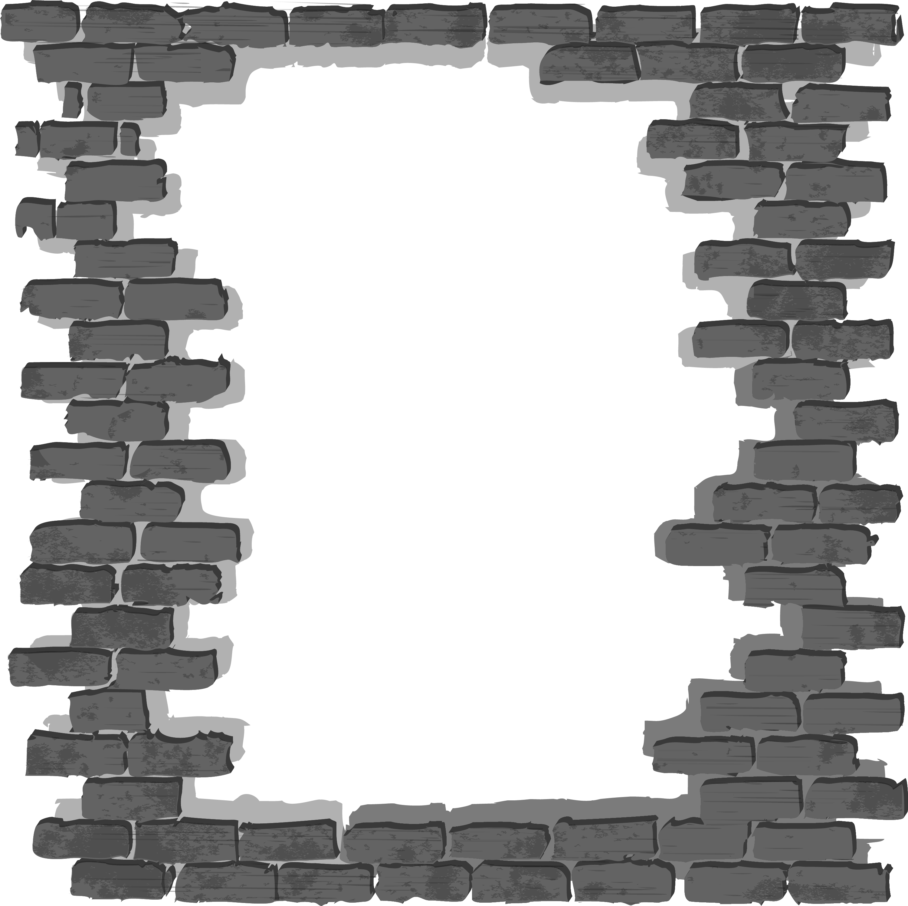 Simple Black Frame Png - Brick (3001x2993)