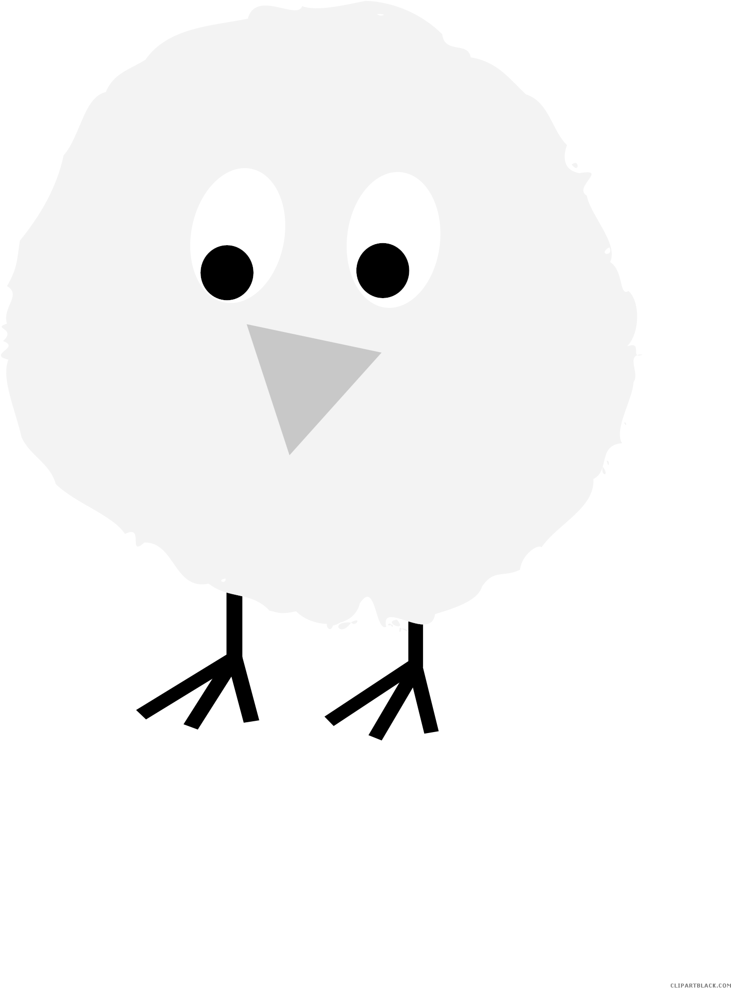 Fluffy Chick Animal Free Black White Clipart Images - Bulgarisches Küken Kinderwagendecke (1697x2400)