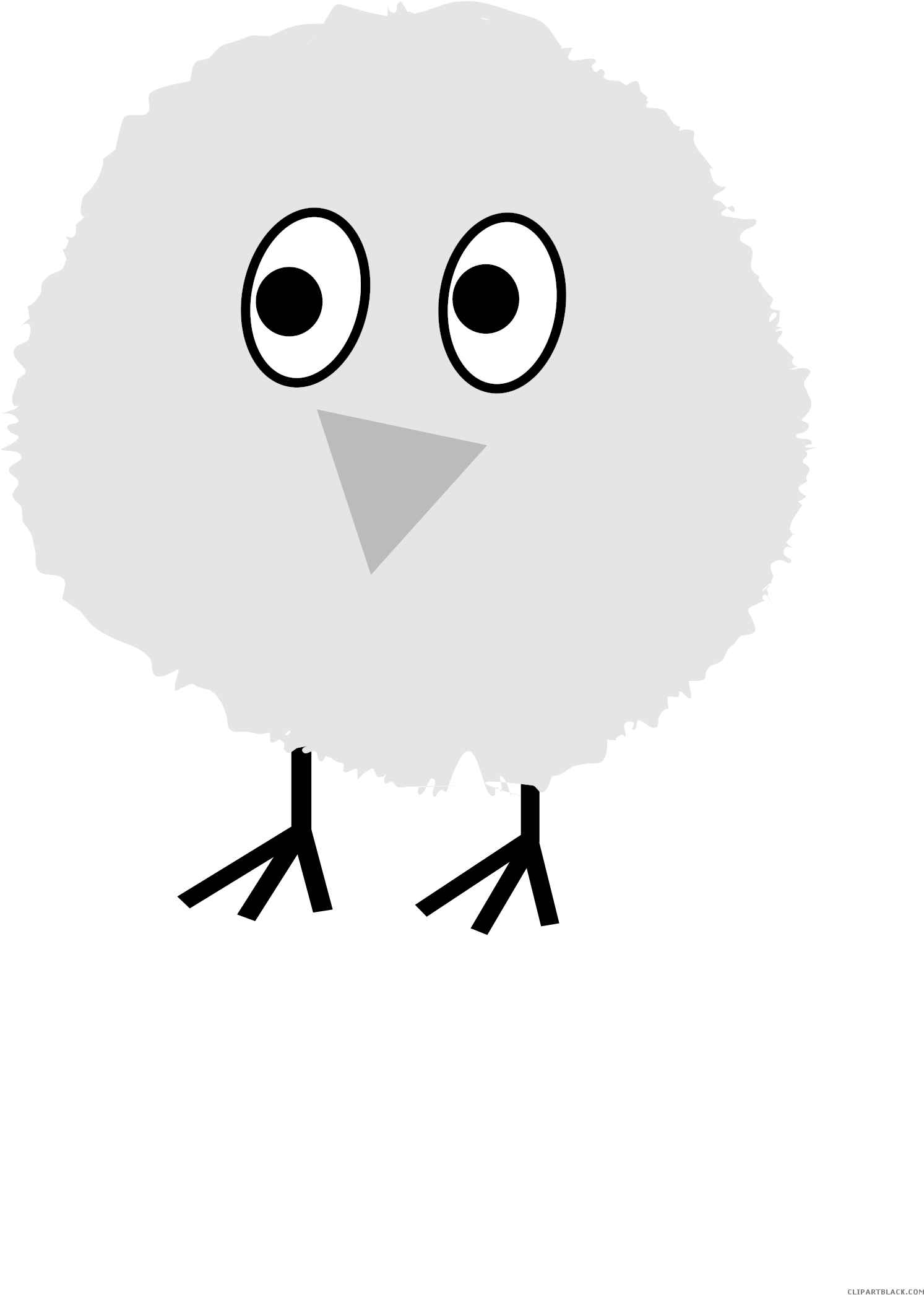 Fluffy Chick Animal Free Black White Clipart Images - Yellow Amarillo (1697x2400)