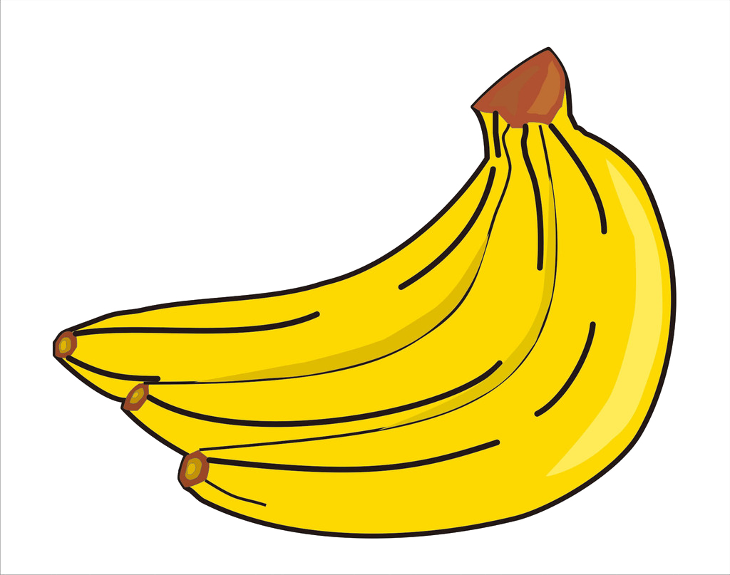 Banana Auglis Cartoon - Banana Png (1024x807)