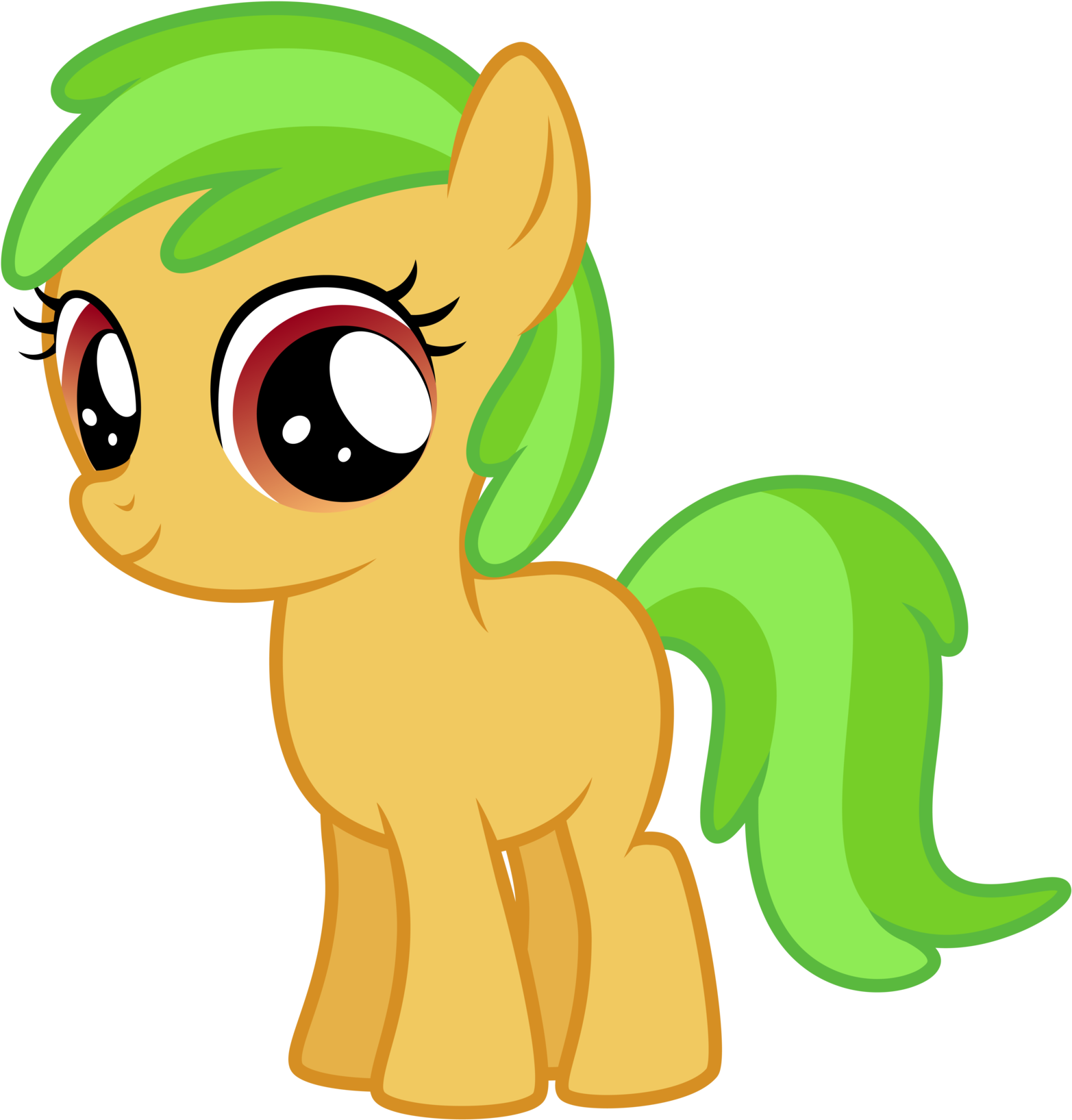Apple Squash Smiling By Thatguy1945 On Deviantart - My Little Pony Apple Flora (1600x1761)