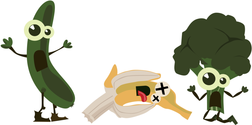 Dead Banana By Dlahacz - Cartoon (900x425)