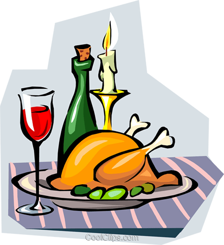 Speisen Clipart - Clipart Candle Light Dinner (439x480)