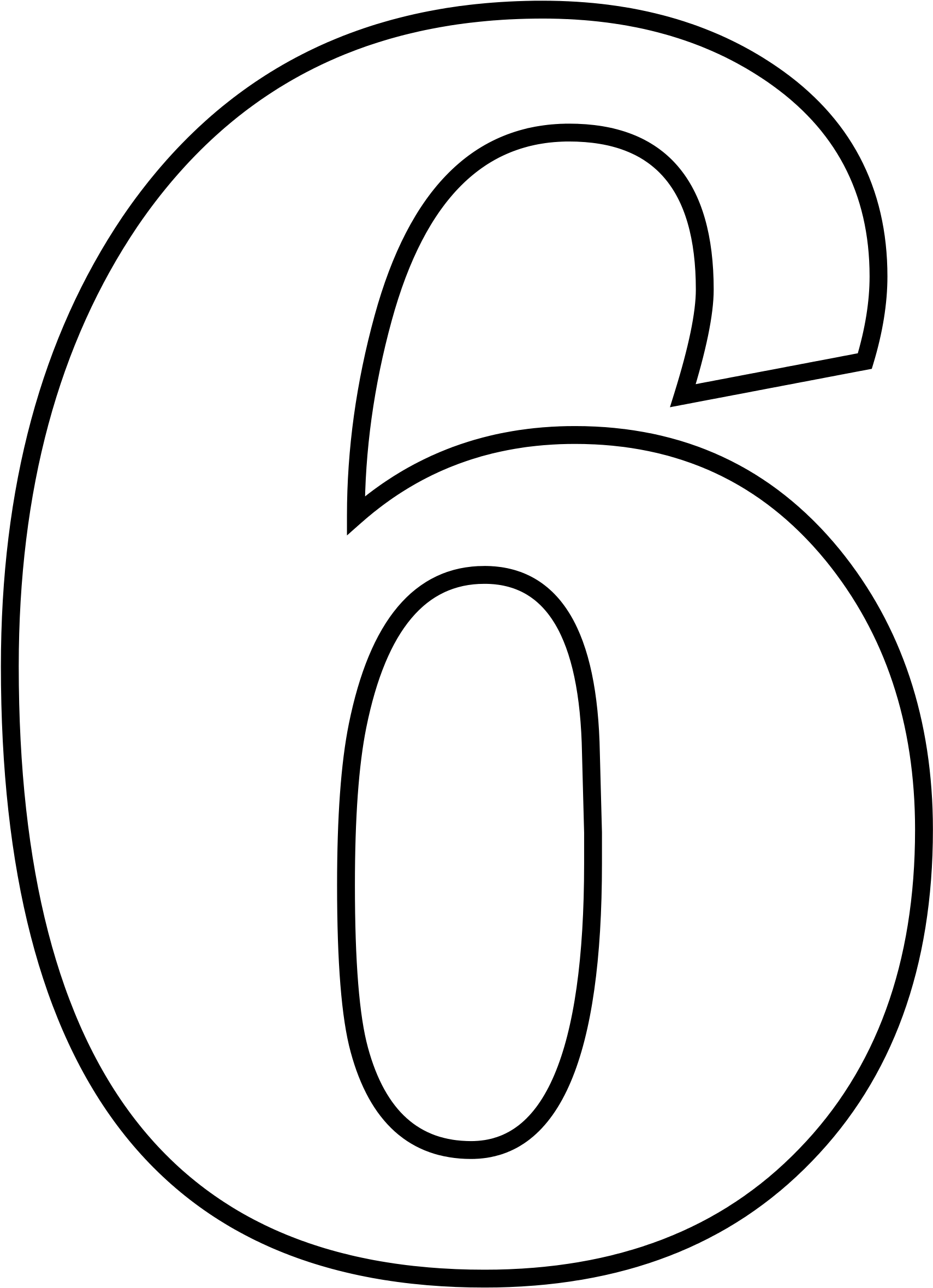 Bubble Letter 6 Bindrdn Waterefficiency Co Rh Bindrdn - Numero 6 Para Colorir (2000x2588)