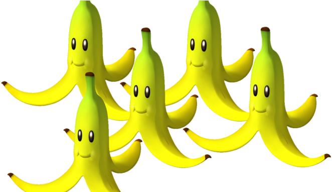 Lighhouse Clipart Banana - Mario Kart Banana Peel (678x381)