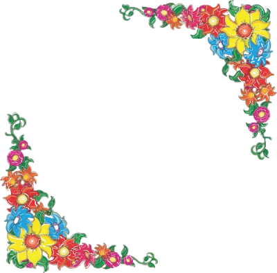 Download Flowers Borders Free Png Transparent Image - Flower Borders Free Clip Art (400x394)