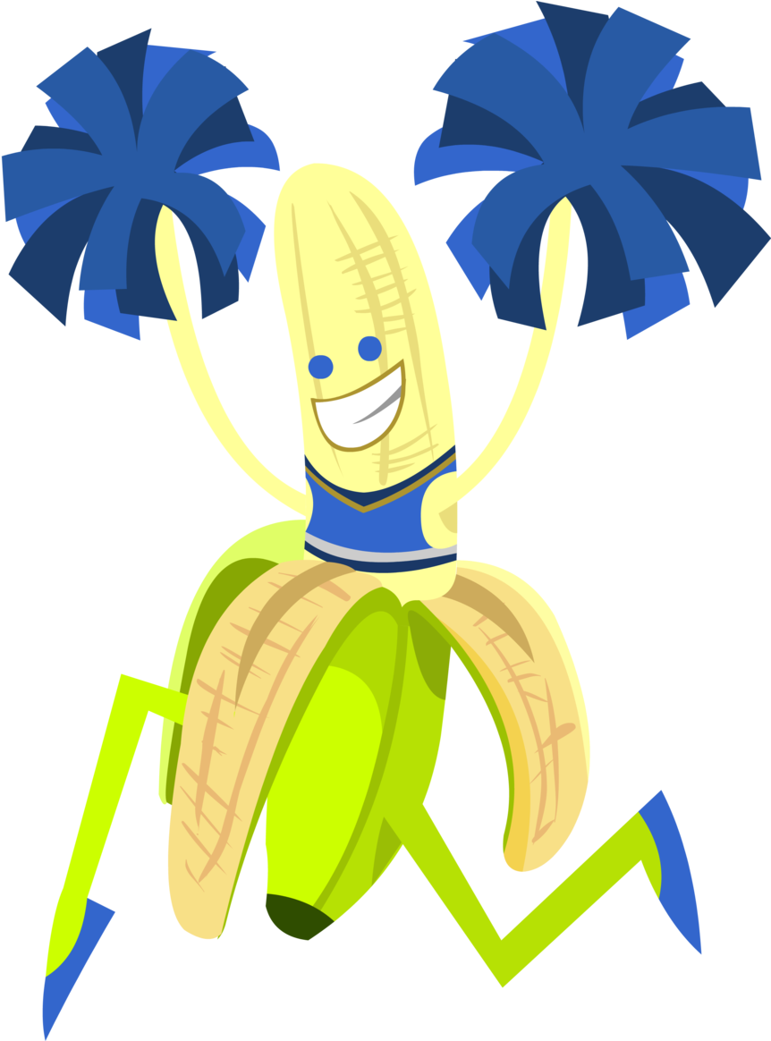 Cheerleading Banana By Ravendark82 Cheerleading Banana - Cheerleading Banana By Ravendark82 Cheerleading Banana (900x1163)