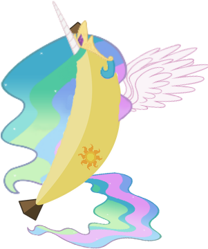 Banana As Princess Celestia By Emilz The Half Demon - Illustration (400x400)