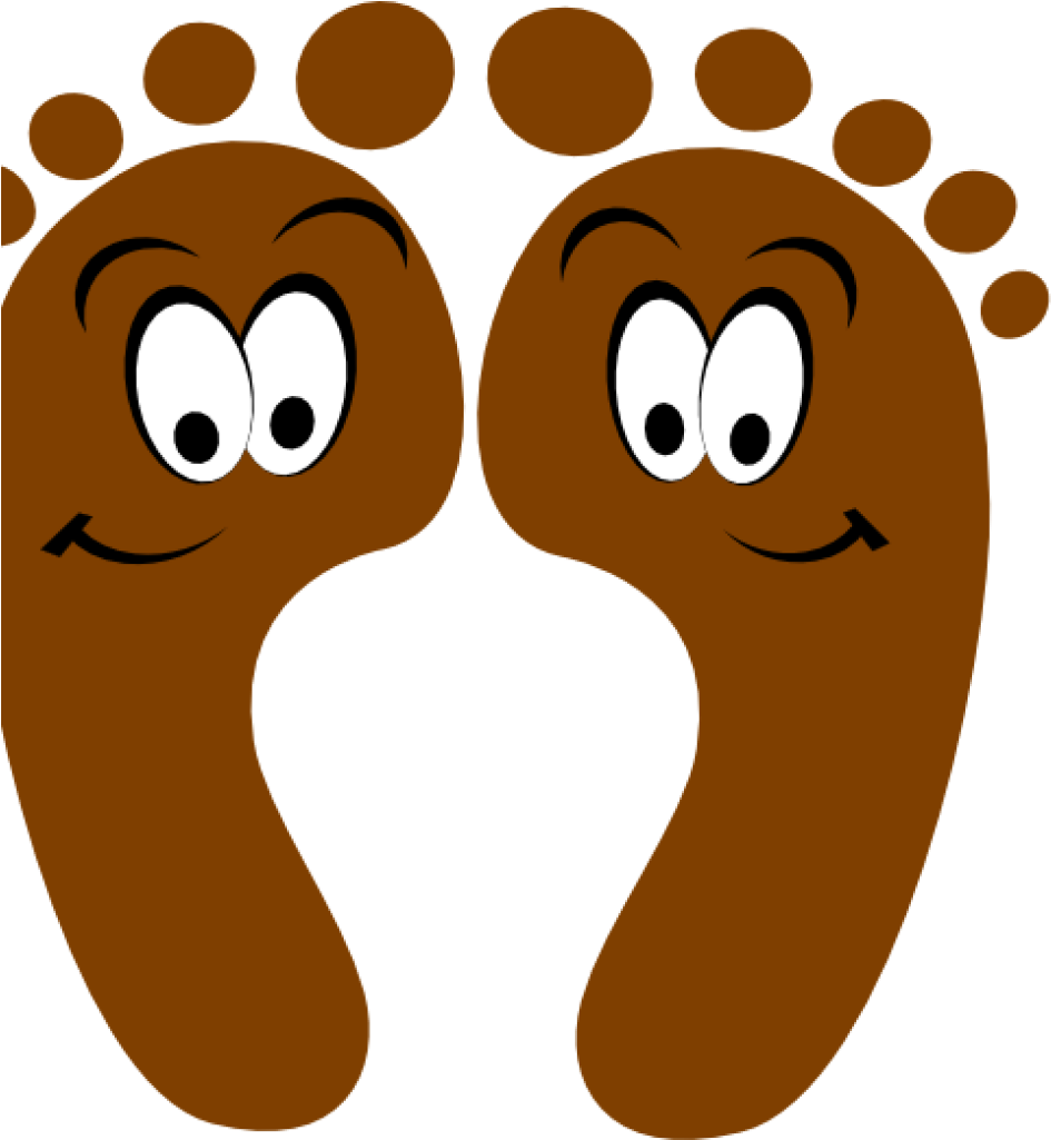 Cartoon Feet Brown Happy Clip Art At Clker Vector Online - Jackson Foot Care 'n Soap Pack (1024x1024)