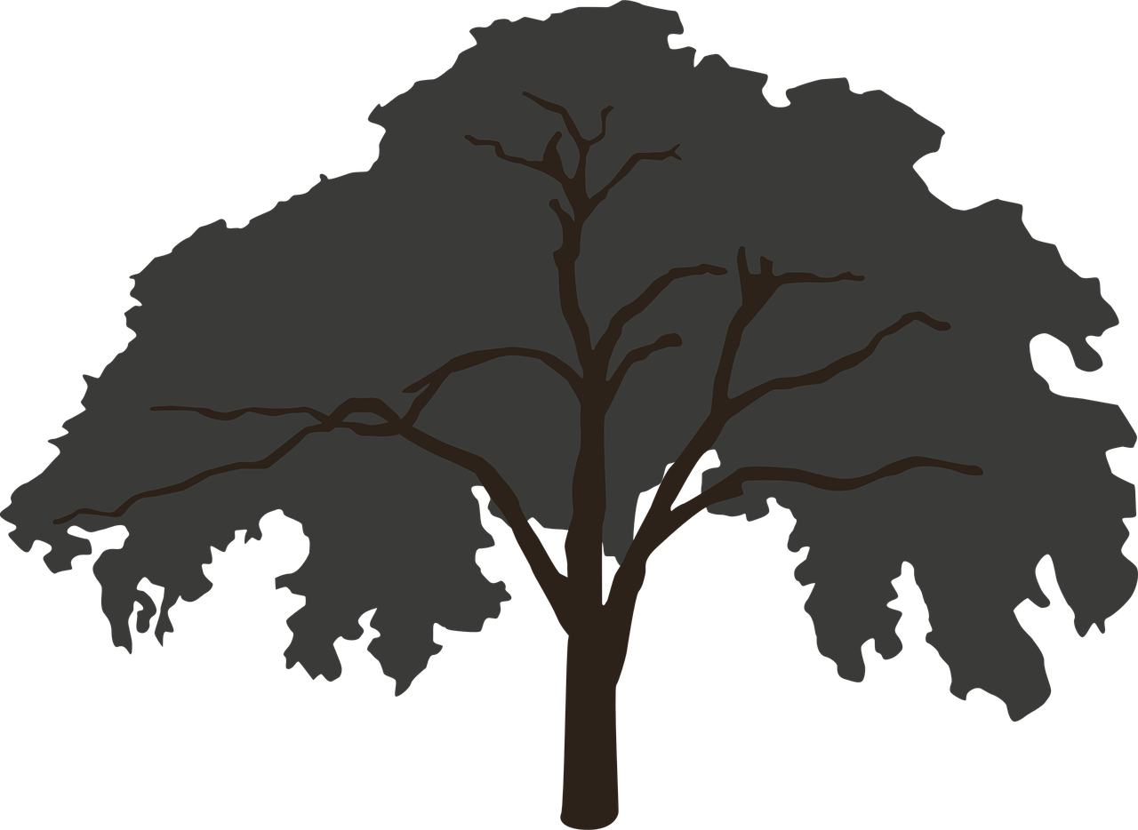 Trees Silhouette Cliparts 4, Buy Clip Art - Book In Her Hand [book] (1280x934)
