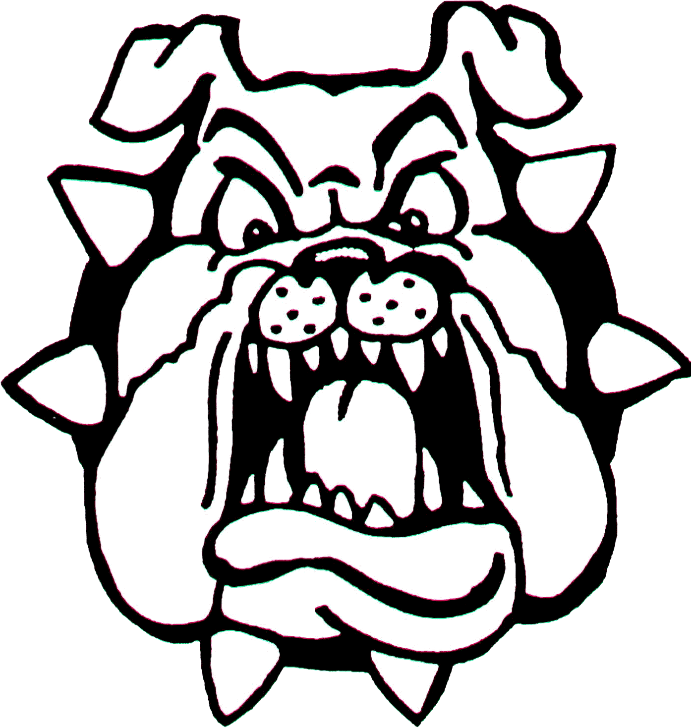 Bulldog Face Clip Art Dromggb Top Clipartix - Drawings Of Bulldogs Face (1415x1493)