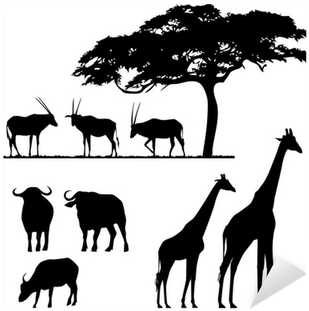 African Animals, Vector Silhouettes Sticker • Pixers® - Africa Animals Vector (512x512)