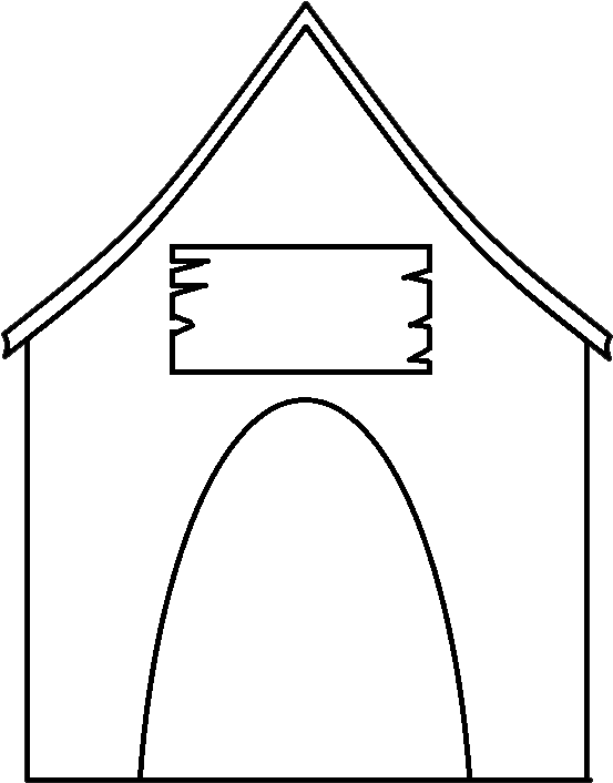 Black And White Dog House Clipart Hvgj - Circle (571x725)